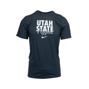 utah state aggies script nike tshirt graphite